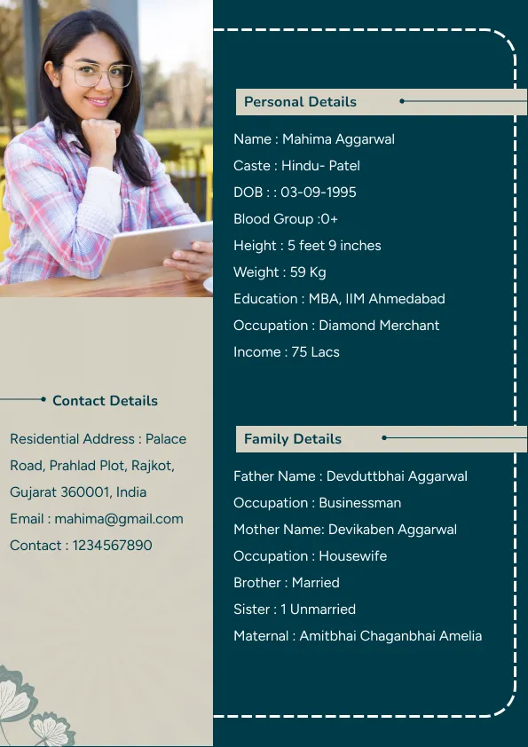 Biodata Template 1
